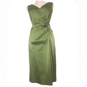 Green cocktail dress with matching shawl